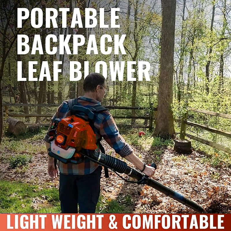 Backpack Leaf Blower Gas Powered Snow Blower 550CFM 43CC 2-Stroke 190MPH 1.7HP gallery