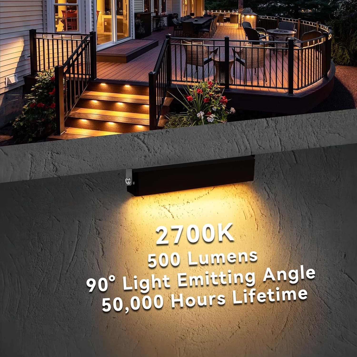 12PCS 7 Inch LED Hardscape Lights 5W Landscape Lighting Outdoor Step Lights gallery