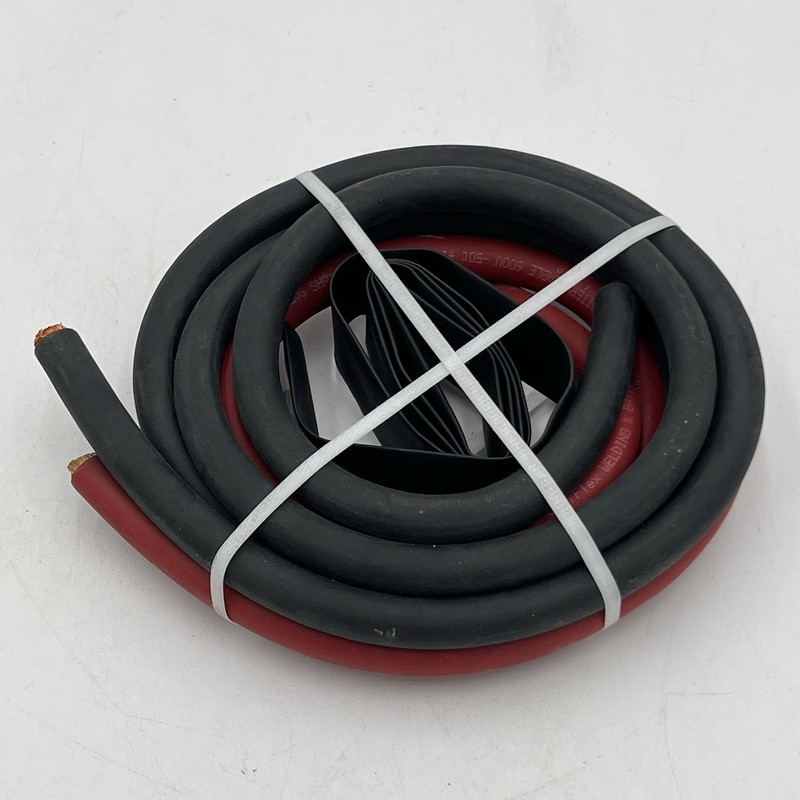 NEW!! 1/0 AWG 5' Red & Black Welding Cable Kit - 10pc 3/8" Lugs & 3' Heat Shrink gallery