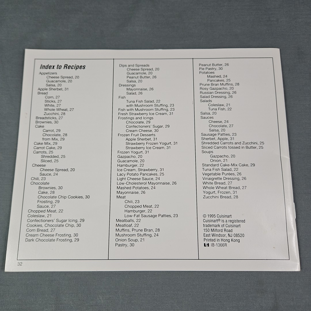 Cuisinart Food Processor DLC-5 User Manual Instructions and Recipe Booklet gallery
