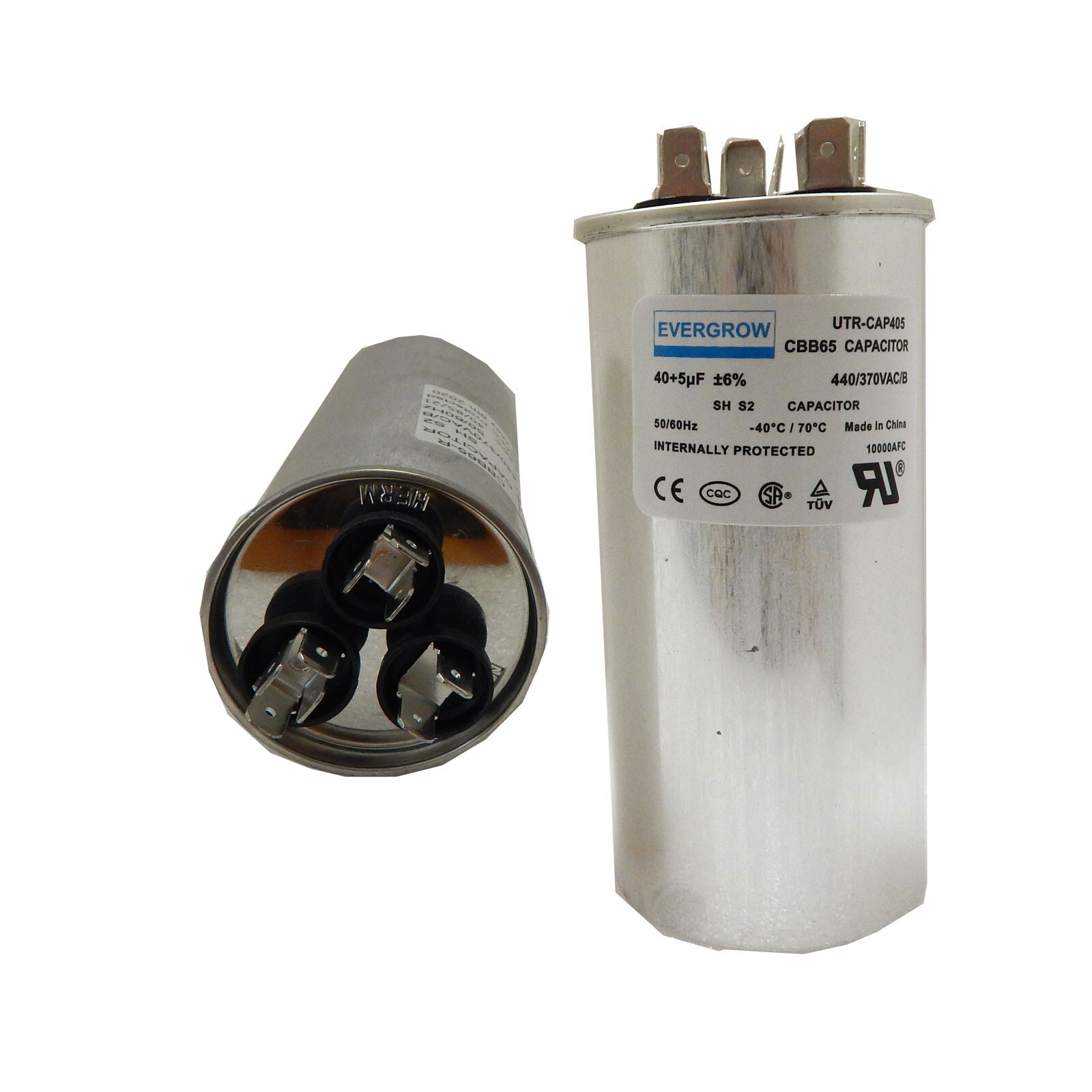 Goodman CAP050400440RTP - 40 + 5 uf / Mfd AmRad Round Dual Universal Capacitor gallery