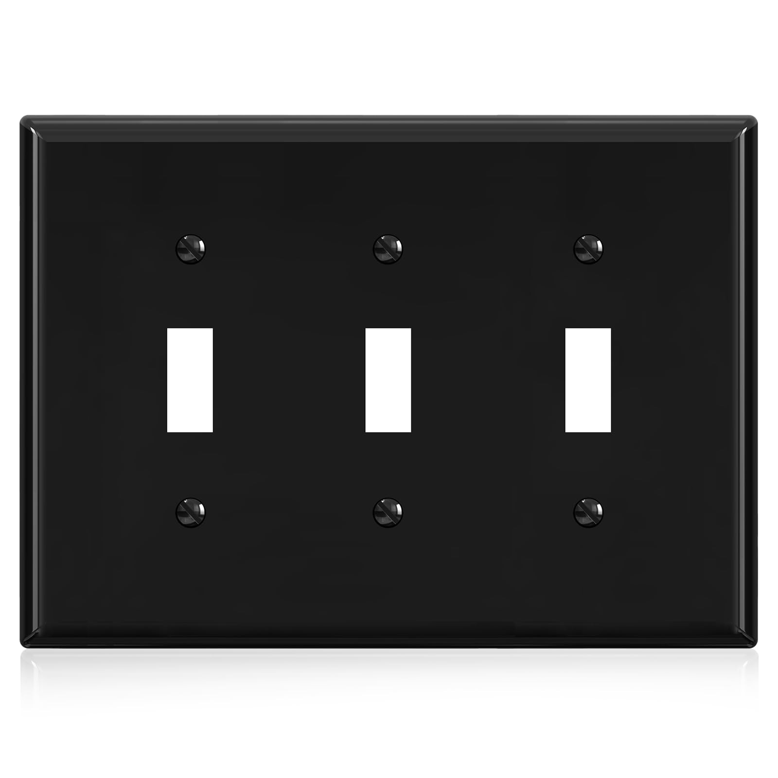 3-Gang Toggle Switch Wall Plates, Mid-Size 4.88" H x 6.75" L Unbreakable Ther... gallery