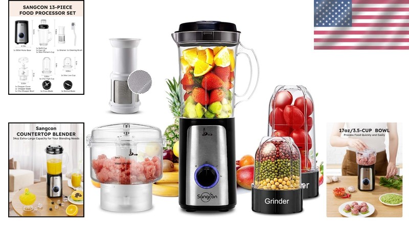 Multi-Function Blender Food Processor Combo for Kitchen Smoothies Juicing gallery