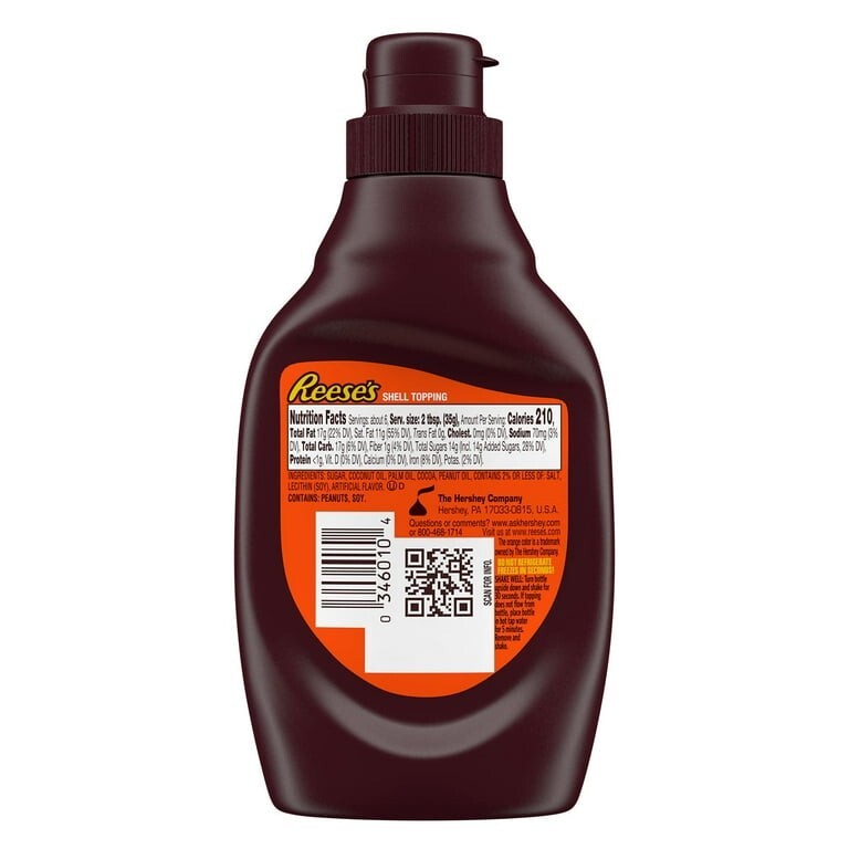 Reese's Shell Topping Chocolate & Peanut Butter 7.25 oz Bottle gallery