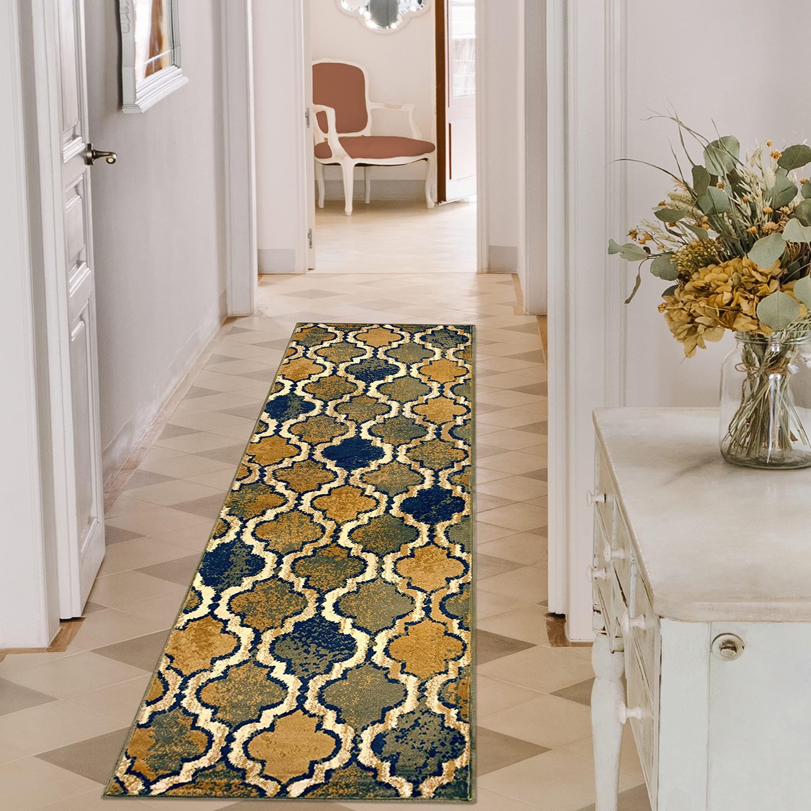 Superior Indoor Runner Rug, Jute Backing, Modern Plush Rugs for Hallway, Livi... gallery