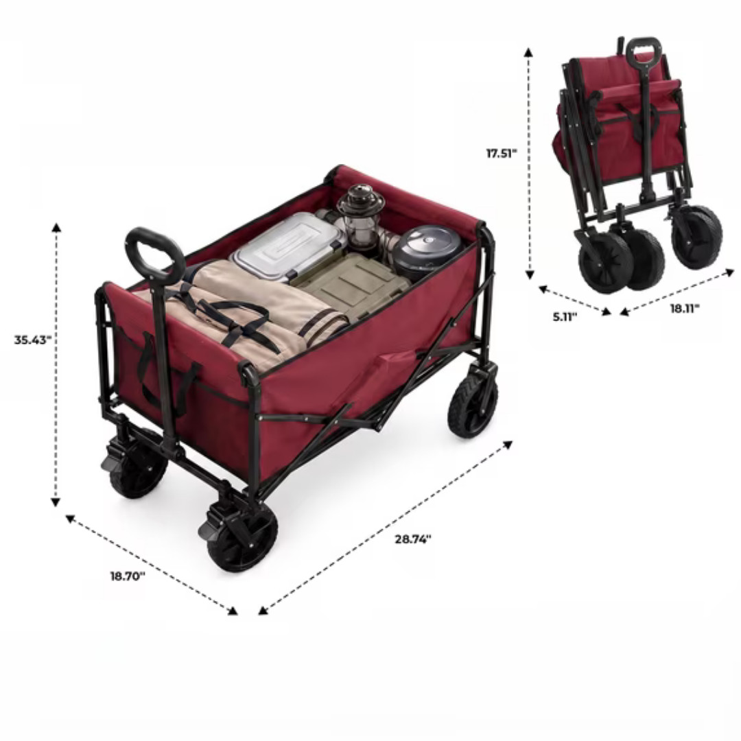 Alvantor Wagons Carts Foldable, 67L 220LBS Capacity Heavy Duty Collapsible Cart gallery