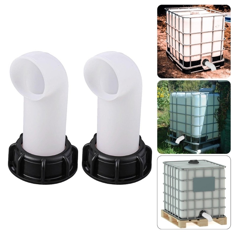 2Pcs Thread IBC Tank Adapters Extension Drain Spouts Hose Valves Fitting Easy gallery