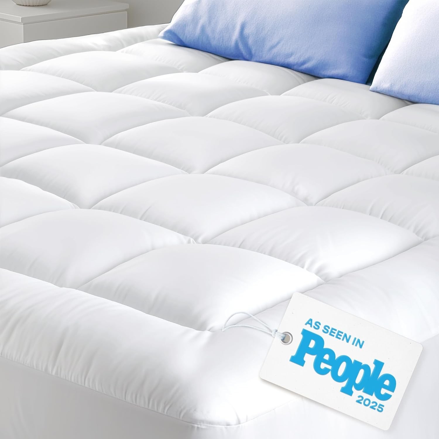 4 Inches Thick Mattress Topper Quilted Cooling Mattress Topper Pad 1200 GSM USA gallery