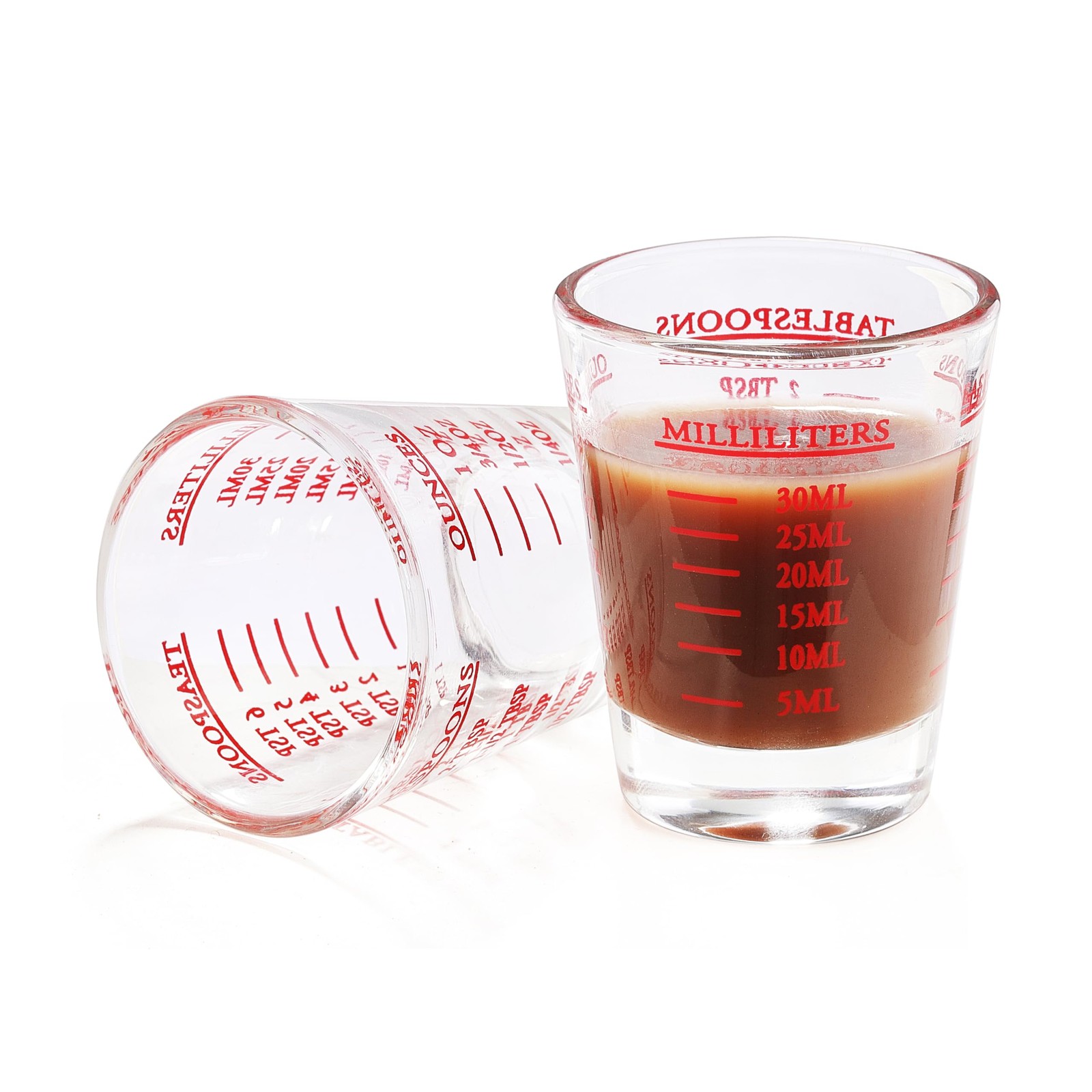 Shot Glass Measuring Cup, 2PCS Measuring Shot Glasses, Thick Base Liquid Meas... gallery
