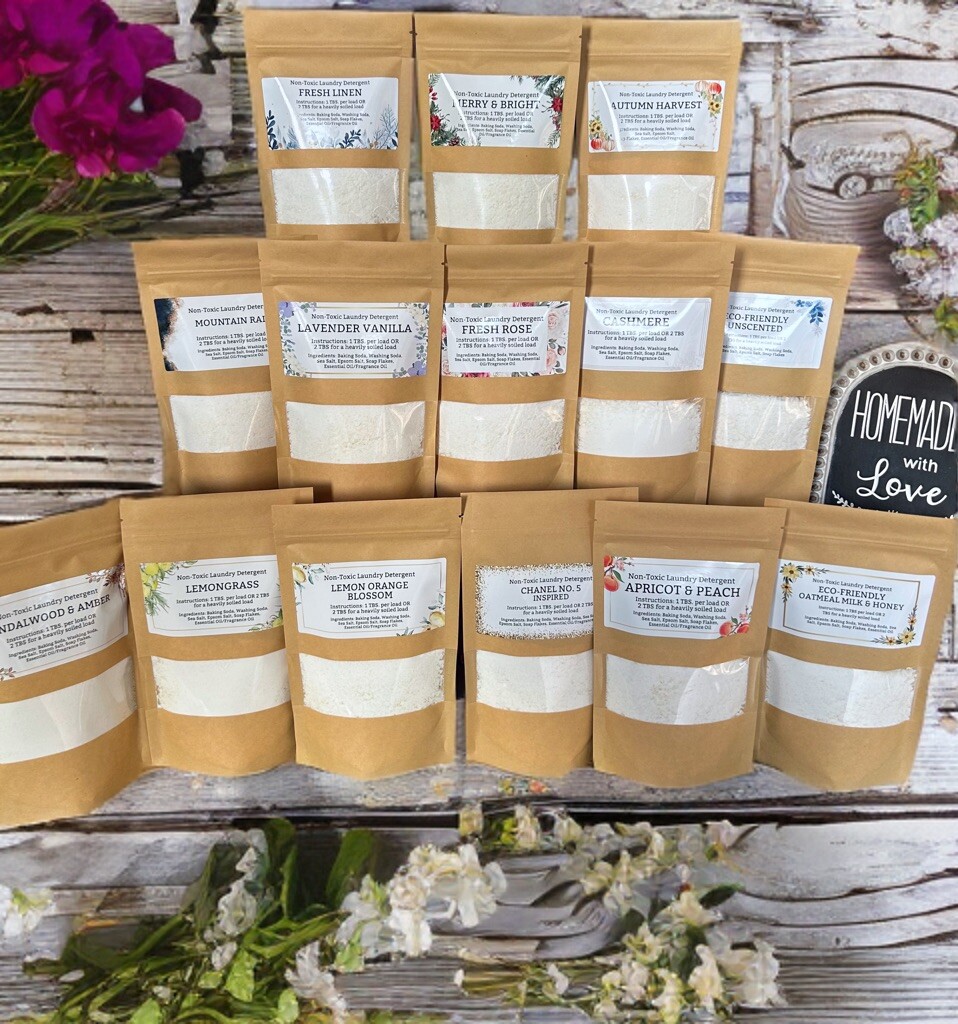 SAMPLE Non-Toxic Chemical Free Natural Laundry Detergent 10 Loads- Many Scents gallery