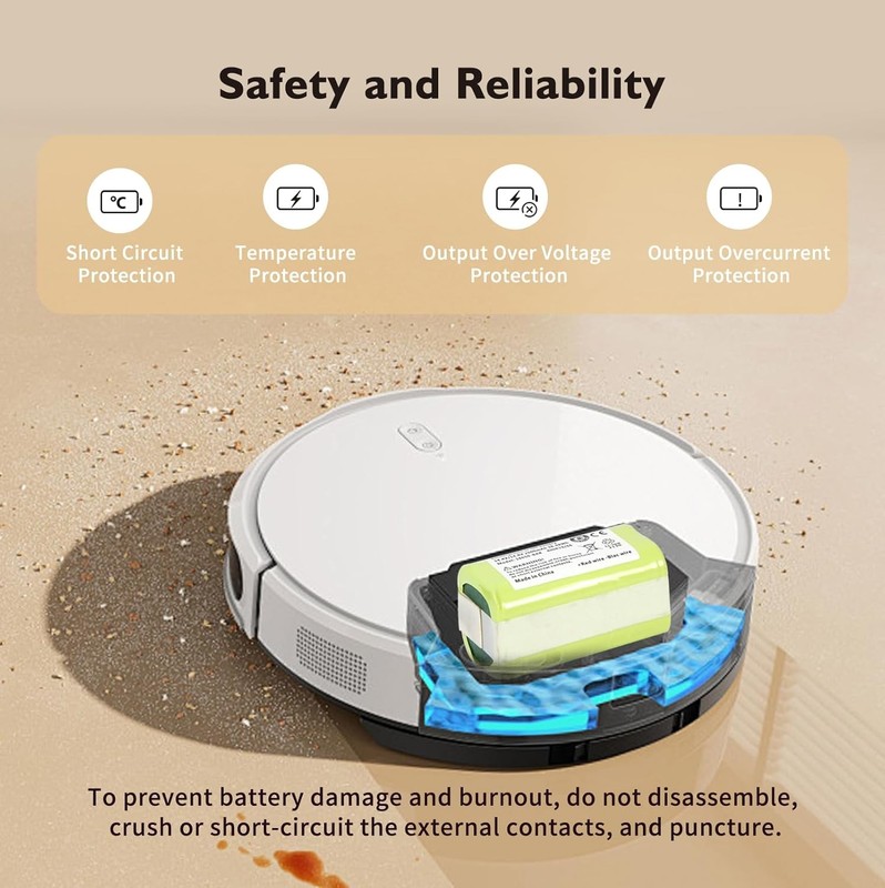 Robot Vacuum Replacement Battery 14.4V 2600mAh for Ecovacs Deebot Eufy Robovac gallery