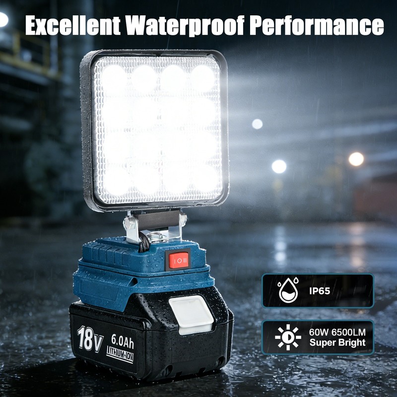 60W 18V LED Work Light Flashlight for Makita 18V LXT Battery with Two USB Ports gallery