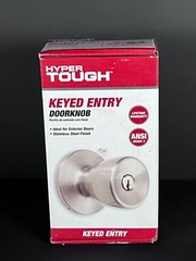 Hyper Tough Keyed Entry Doorknob Stainless Steel Finish ANSI Grade 3 Open Box