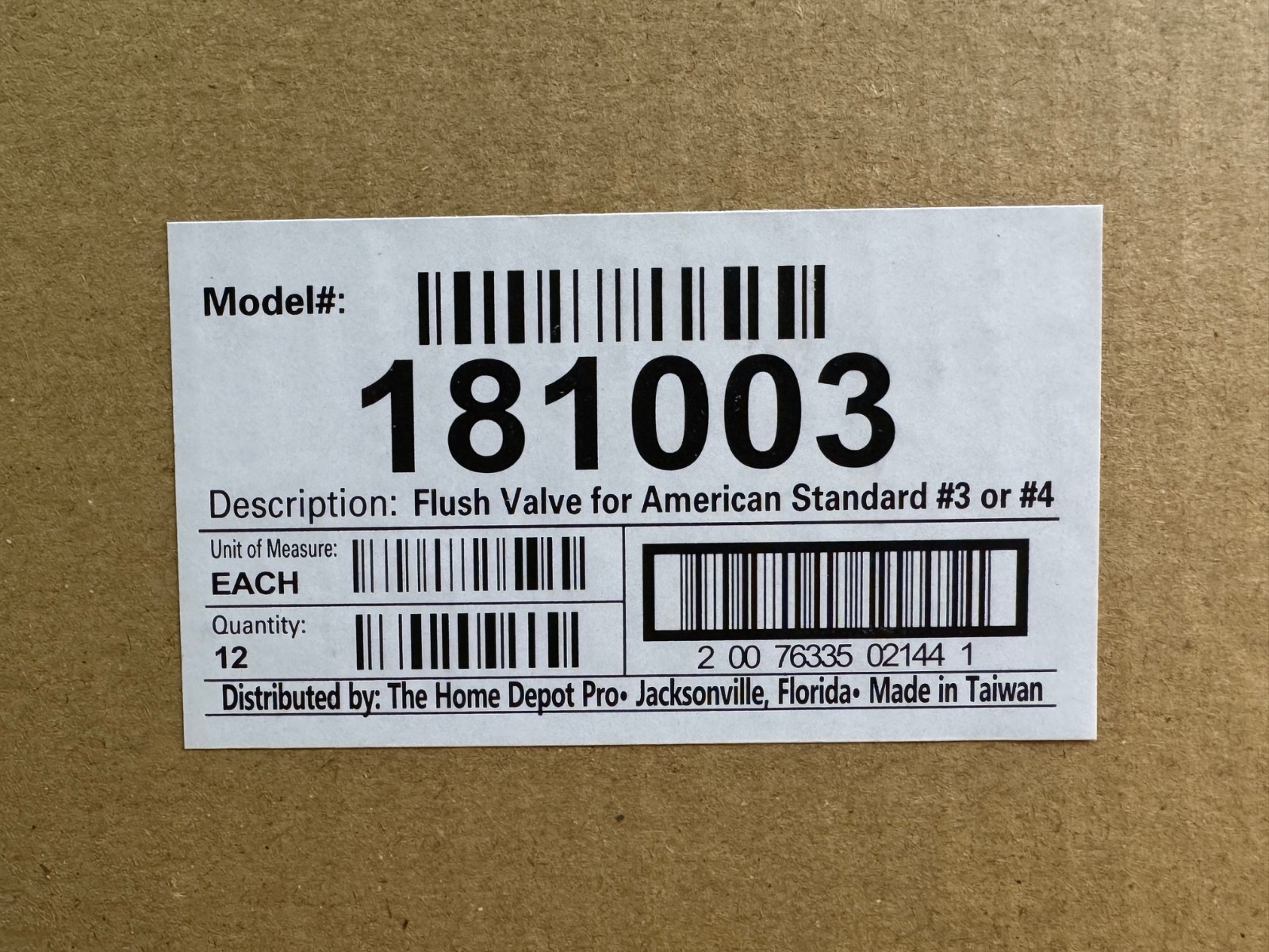 Replacement for 181003 Flush Valve for American Standard #3 or #4 gallery