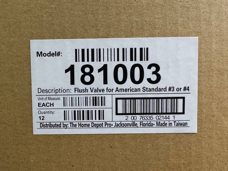 Replacement for 181003 Flush Valve for American Standard #3 or #4 gallery