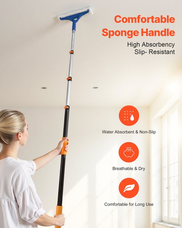 Telescopic Extension Pole, 3.8-12 FT Multi-Purpose Extendable Pole, Sturdy Alumi gallery