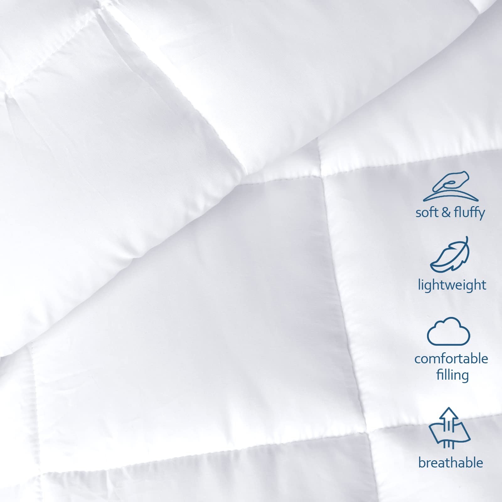Down Alternative Comforter Queen/Full Size White, Queen Bed Quilted Comforter... gallery
