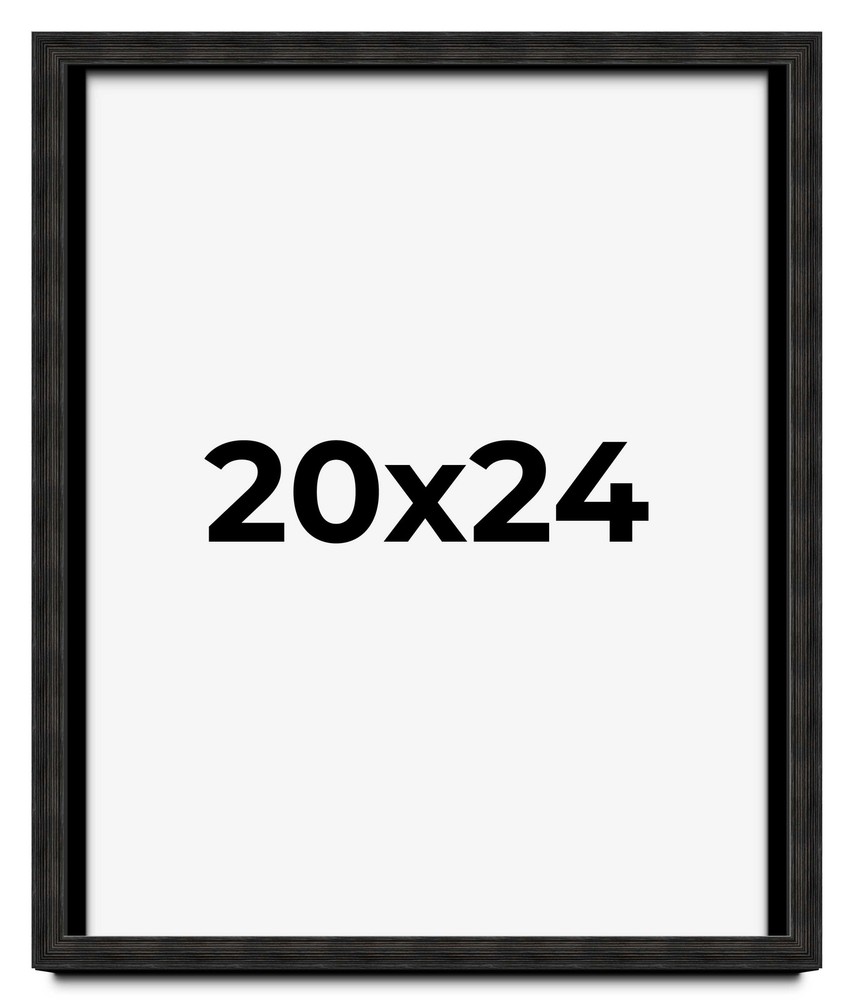 20x24 Shadow Box Black Rustic Barnwood Display Frame | 1.125 Inch Deep | 0.875
