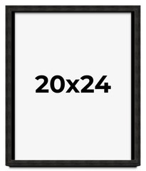 20×24 Shadow Box Black Rustic Barnwood Display Frame | 1.125 Inch Deep | 0.875