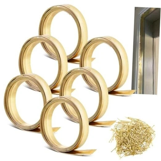 Spring-Loaded Bronze Weatherstripping, Metal Seal for Doors or Windows gallery