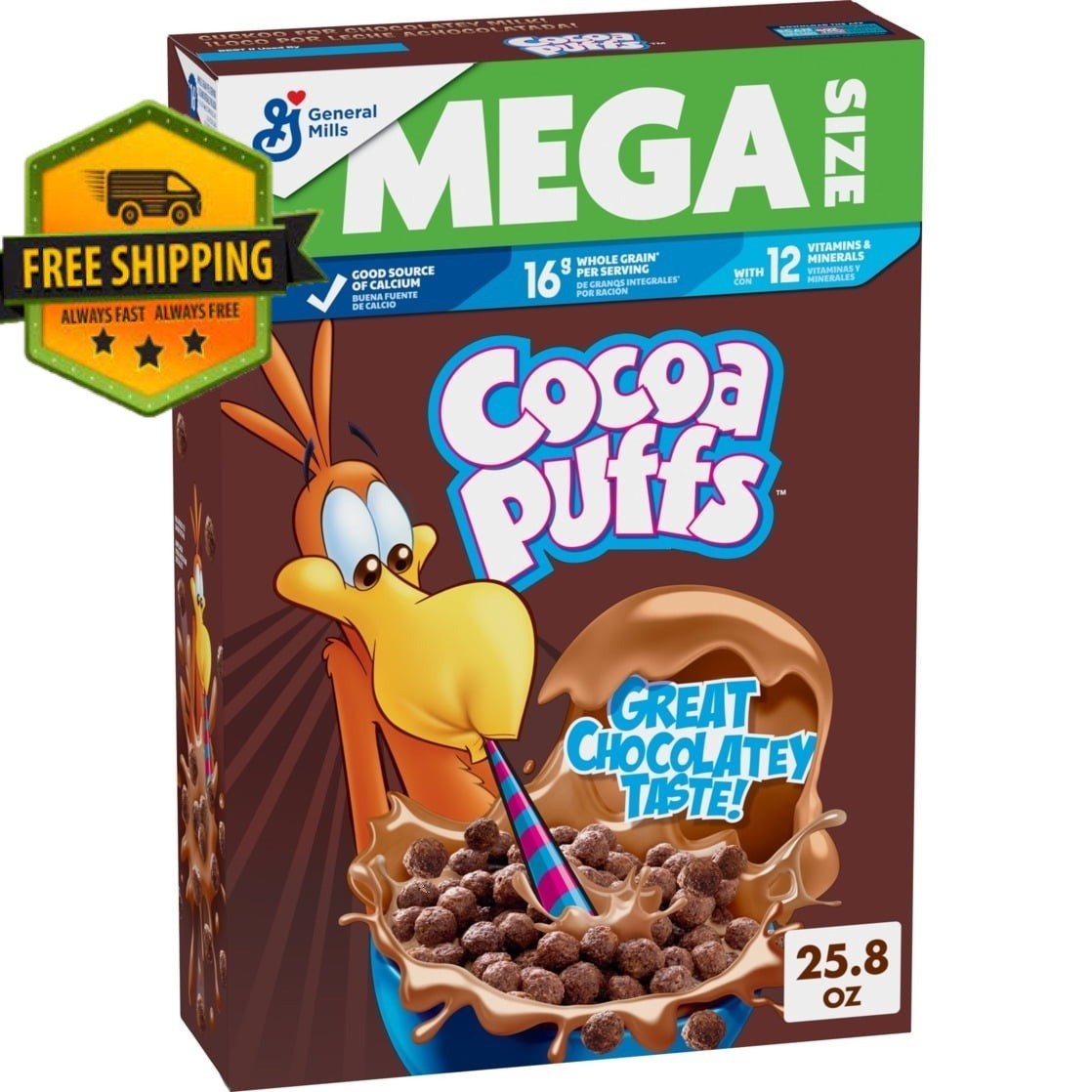 Cocoa Puffs Cereal – Chocolatey Breakfast, Mega Size, 25.8 oz gallery