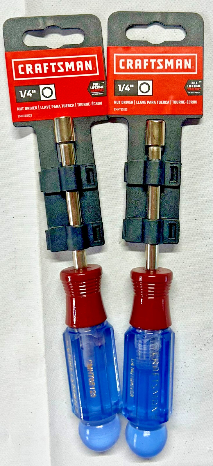 Craftsman SAE 1/4" Nut Drivers CMHT65123 Lot Of 2 Full Lifetime Warranty New gallery
