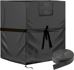 AC Condenser Cover 34x34x30 Waterproof Outdoor Winter Cover Protection w/Straps
