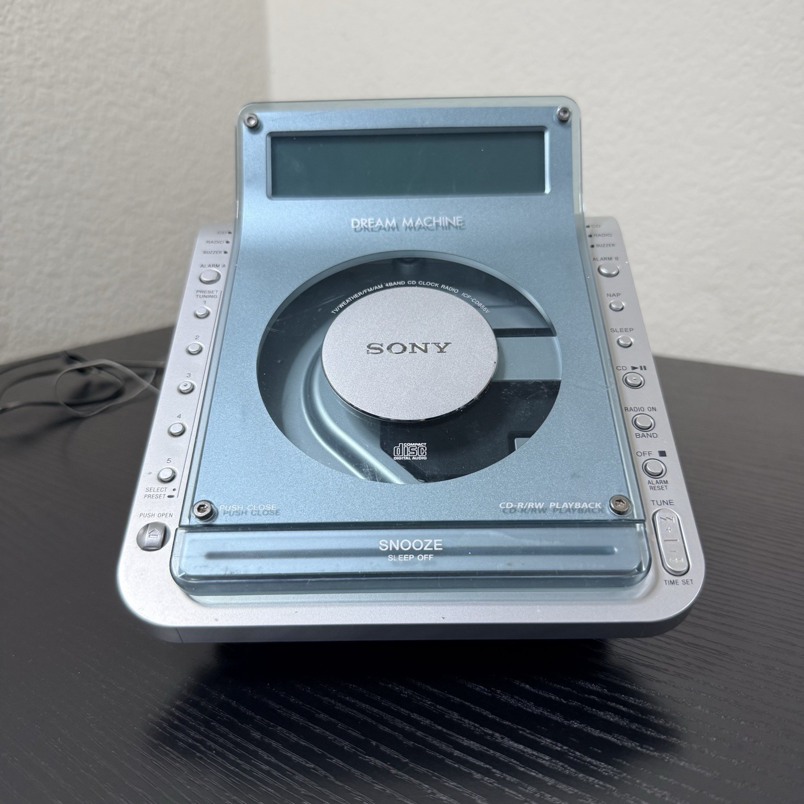 Sony Dream Machine ICF-CD855V CD Player Alarm Clock Radio FOR PARTS READ gallery