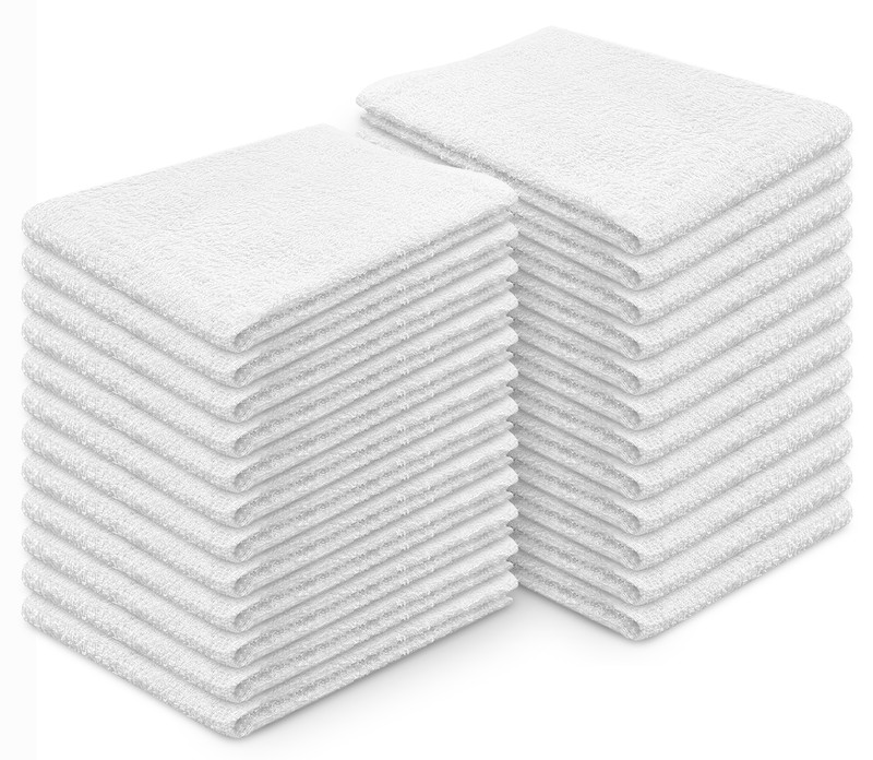 NEW 60 PACK 5 DOZEN WHITE KITCHEN CLEANING BAR TOWELS BARMOPS HEAVY DUTY 16X19 gallery