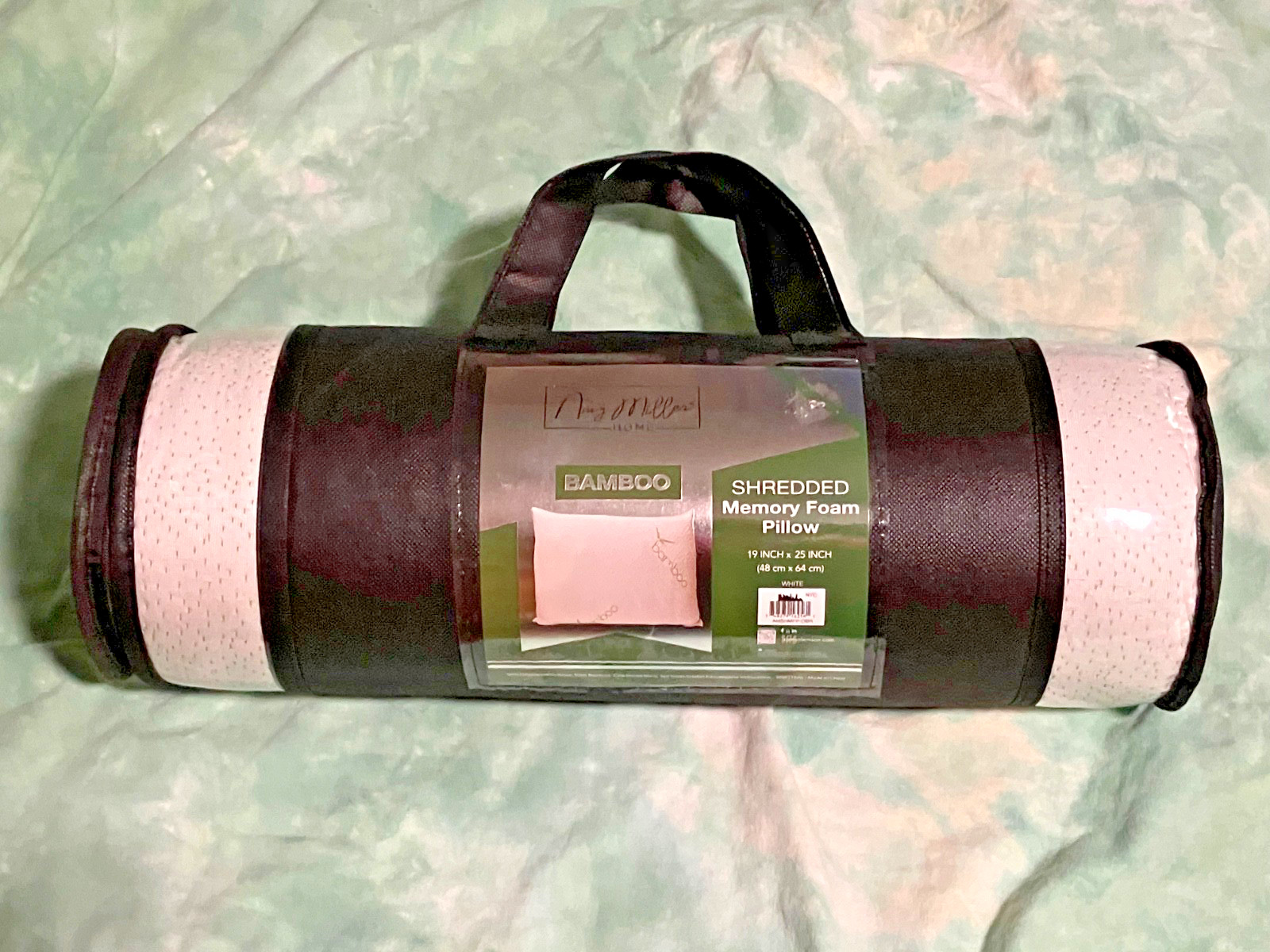 AMY MILLER HOME Bamboo Shredded Memory Foam Pillow 19 x 25 Never Removed Fm Pkg gallery