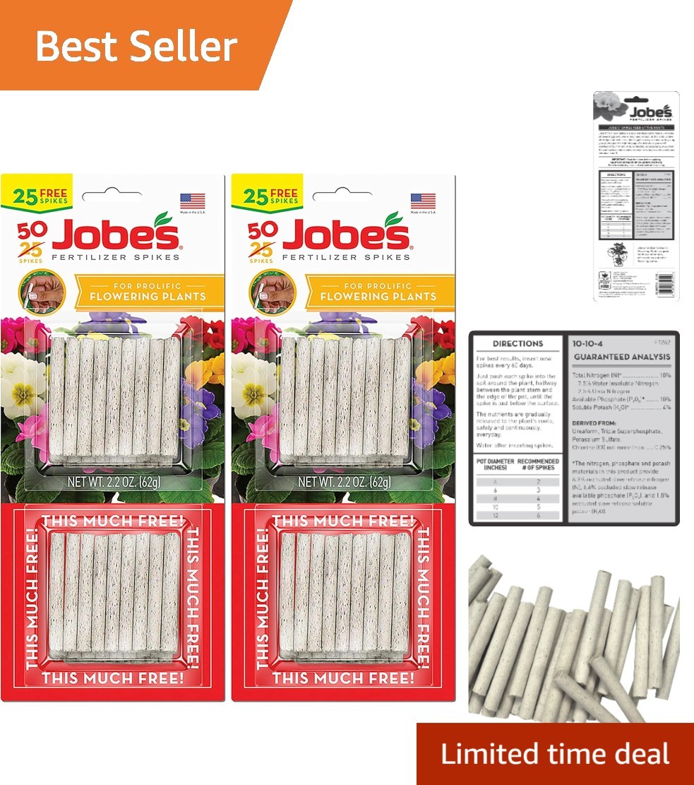 Long-Lasting Indoor Plant Nutrients | Jobe's 2-Pack Fertilizer Spikes 100 Count gallery