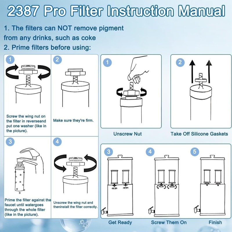 2-Pack 2387 Pro Replacement Water Filter Cartridge Replacement for Alexapure Pro gallery