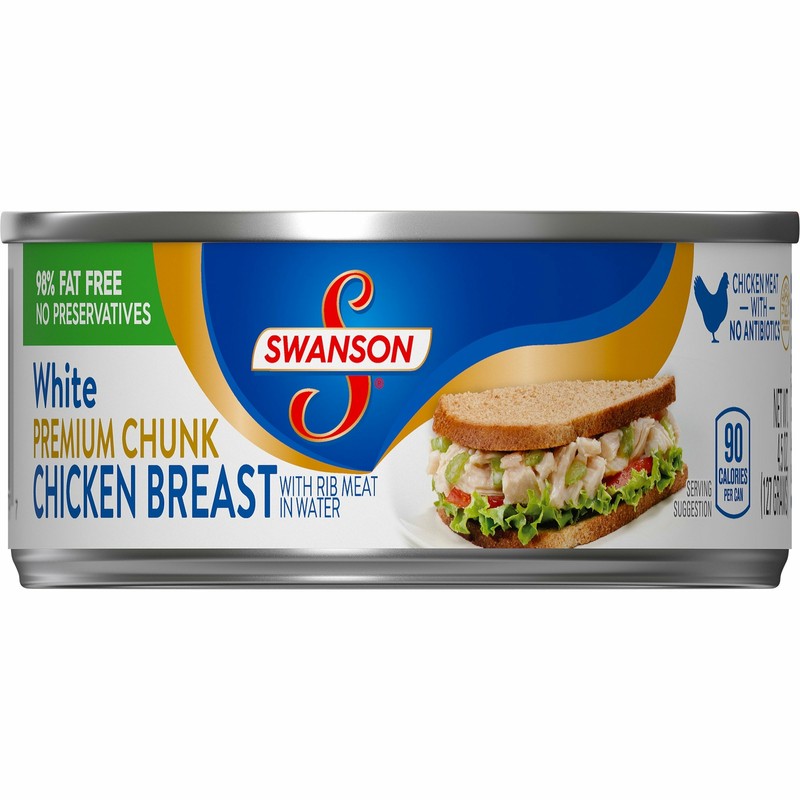 Swanson Premium White Chunk Chicken Breast, 4.5 Oz. Can [Pack of 24] gallery