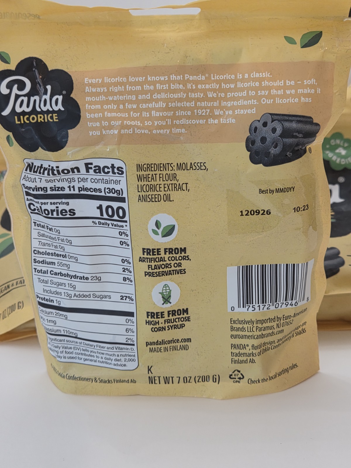 4 PACK - Panda Licorice Soft Black Licorice 7 oz Total 28 oz ALL NATURAL - FRESH gallery