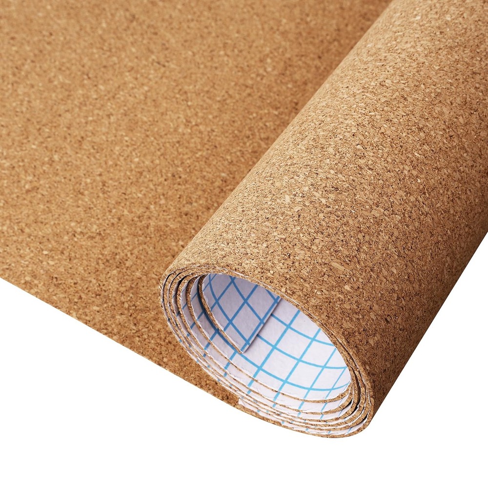 Self Adhesive Cork Roll with Backing Thick 0.06 17.3in X 3.9ft Natural Cork