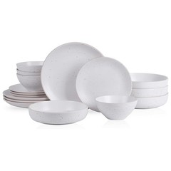 Stone Lain Stoneware 16pc Dinnerware Set, Service for 4, Off White (Open Box)