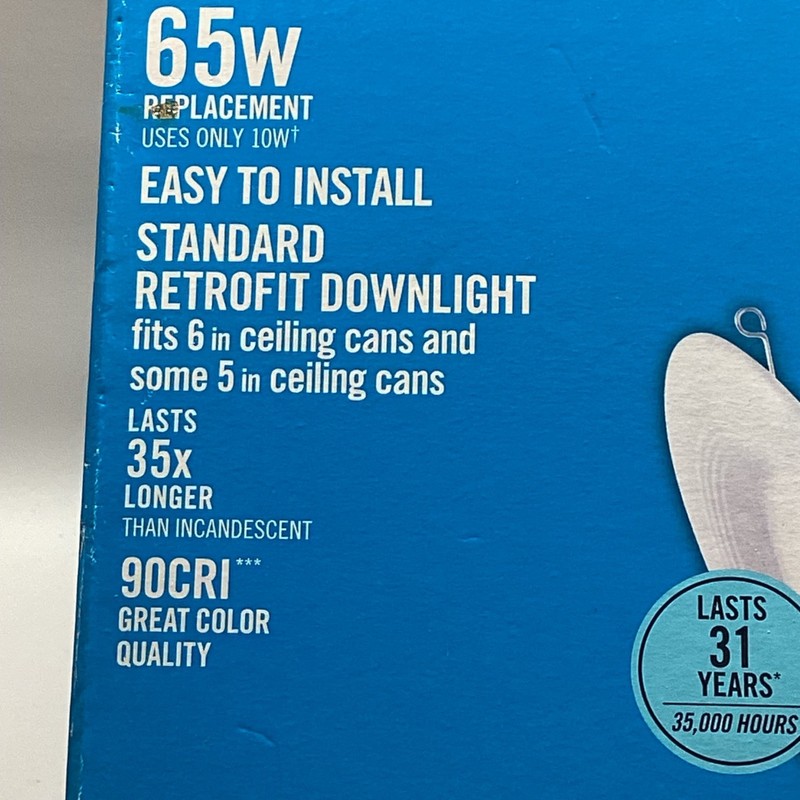 4 pack Ecosmart 65w 5” - 6" Downlight Dimmable Soft White Screw-in Base NEW gallery