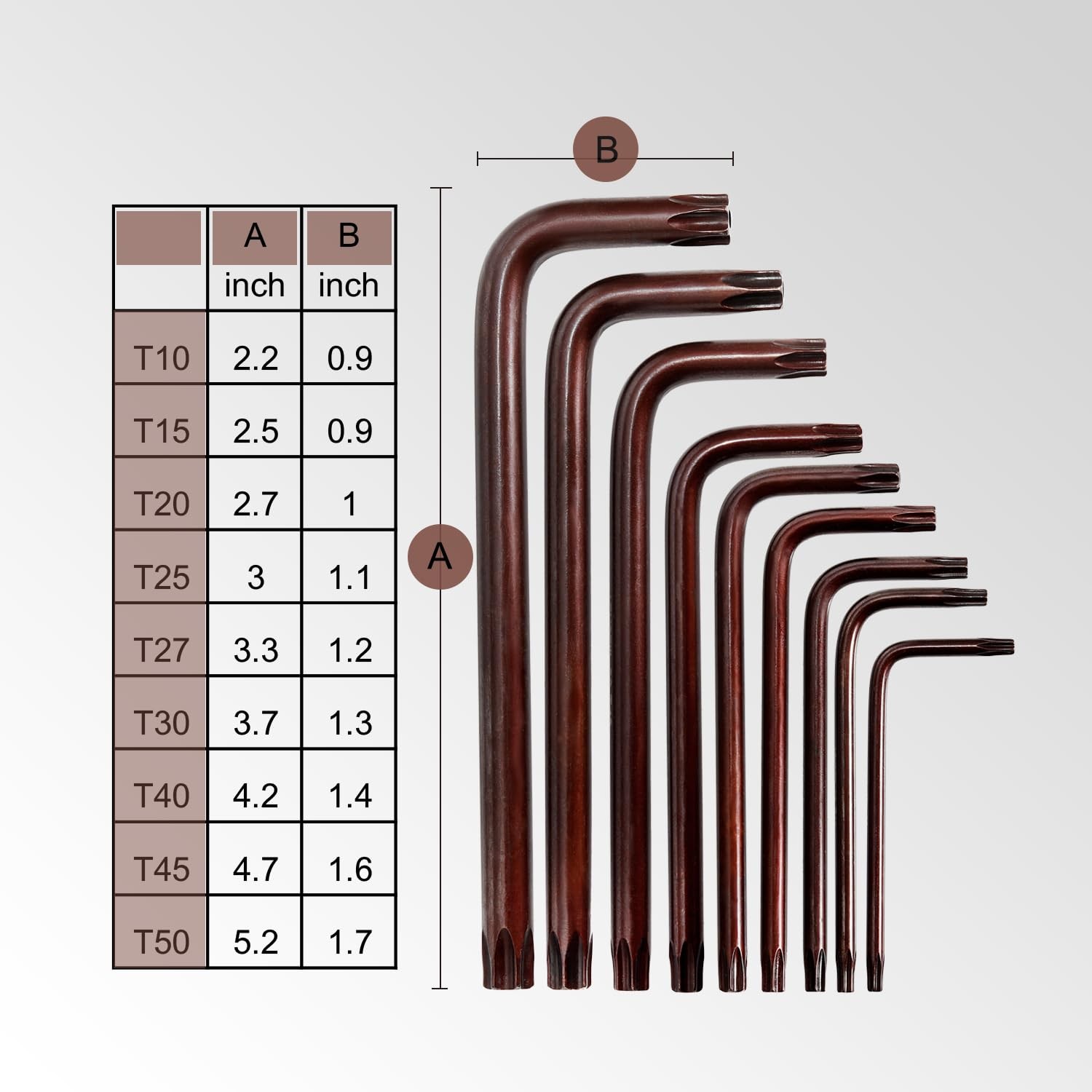 Tamper Resistant Torx Star Key Wrench Set Long Arm gallery