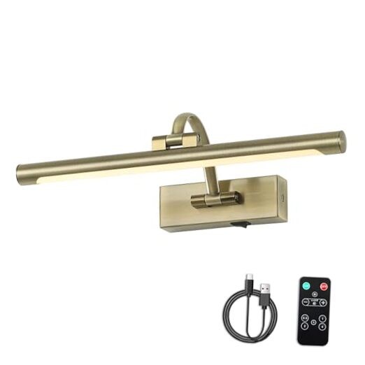 Wireless Picture Lights Rechargeable Gallery Lighting 16 Inch Antique Bronze gallery