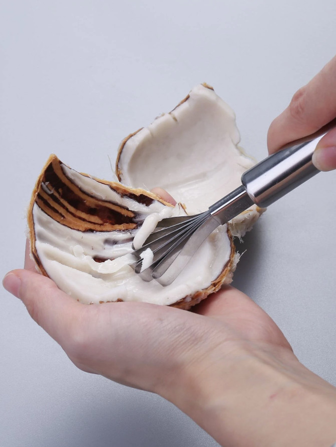 1pc Stainless Steel Coconut Grater - Classic Kitchen Shredding Tool - NEW gallery