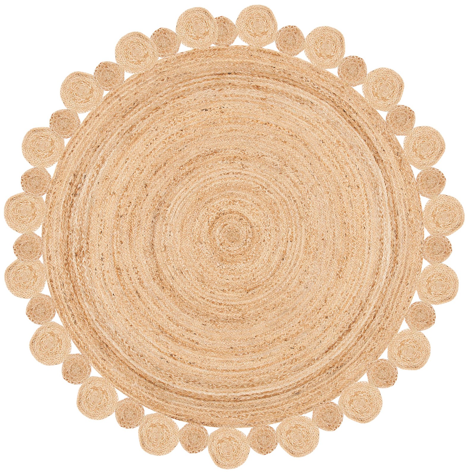 Natural Fiber Round Collection 9' Round Natural NFB307A Handmade Boho Country... gallery