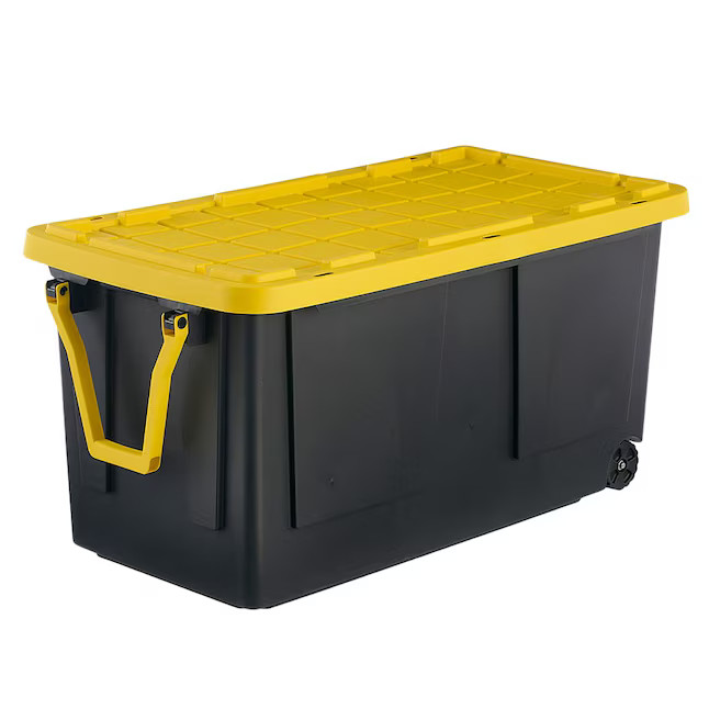 Commander X-large 75 -Gallons ( 300 -Quarts ) Black and Yellow Heavy Duty Rolli gallery
