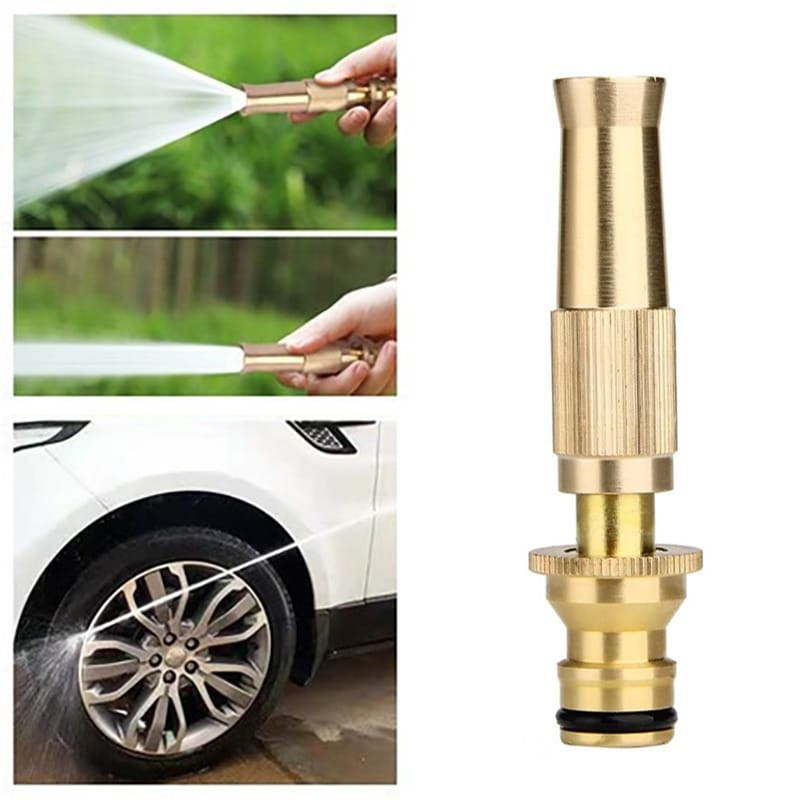 Solid Brass Garden Spray Nozzle 4" Adjustable Twist Water Hose Nozzle USA Stock gallery