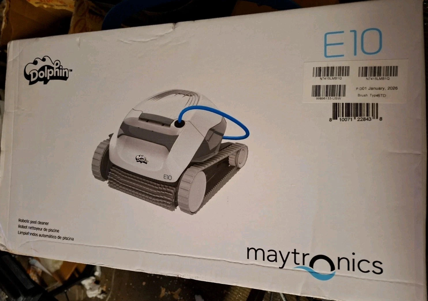 Maytronics Dolphin E10 - Robotic Pool Cleaner Vacuum Factory Sealed gallery
