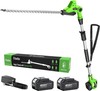 Taskstar Cordless Pole Hedge Trimmer 20" 8FT Pole 2x4000mah Dual-Action Blade gallery