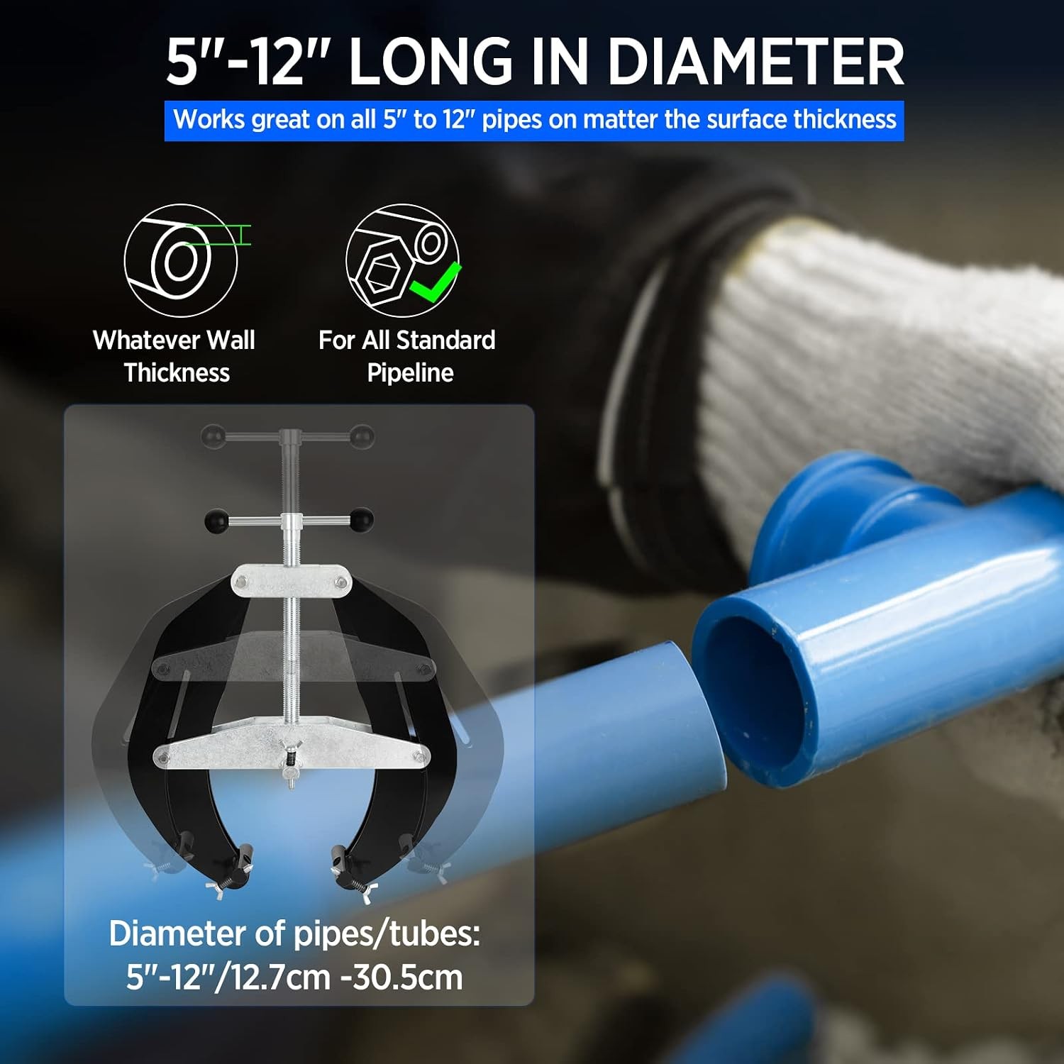 5 12in Steel Pipe Alignment Clamp Tool gallery