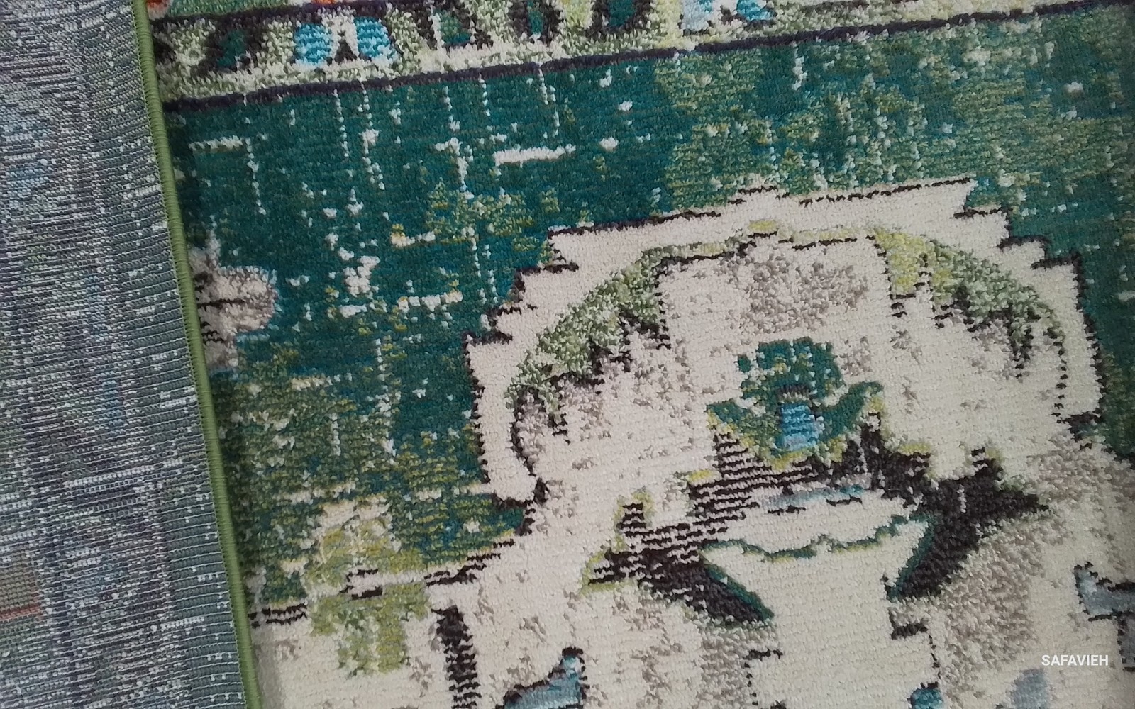 FGREEN / LBLUE 9'-0" x 12'-0" Damaged Rug, Reduced Price 1172801554 MNC243F-9 gallery