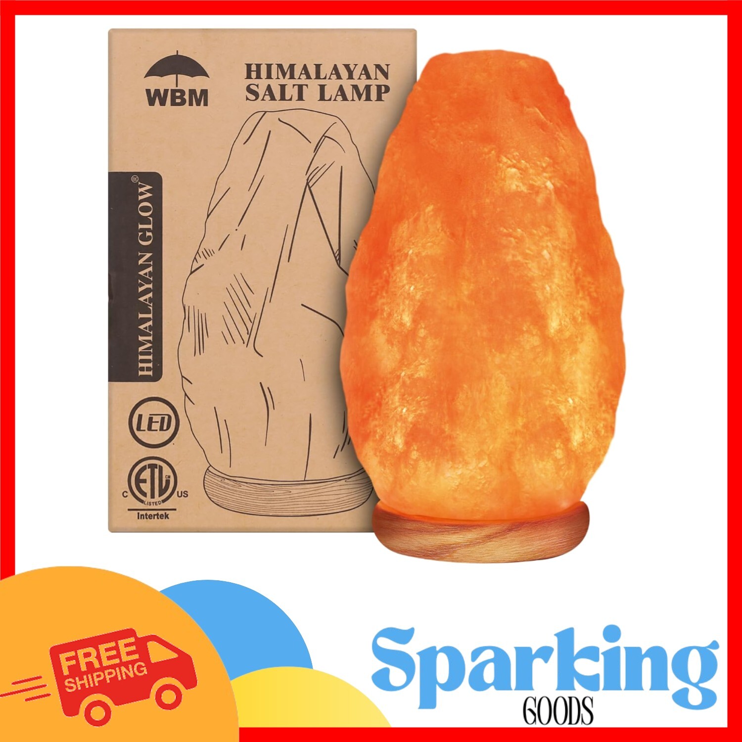 Natural Himalayan Salt Lamp | Adjustable USB Touch Dimmer & LED Bulb - 5-7 lbs gallery