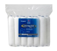 Sherwin Williams 12-Pk Mini Rollers 6.5” Woven 1/4” Nap Contractor Series New