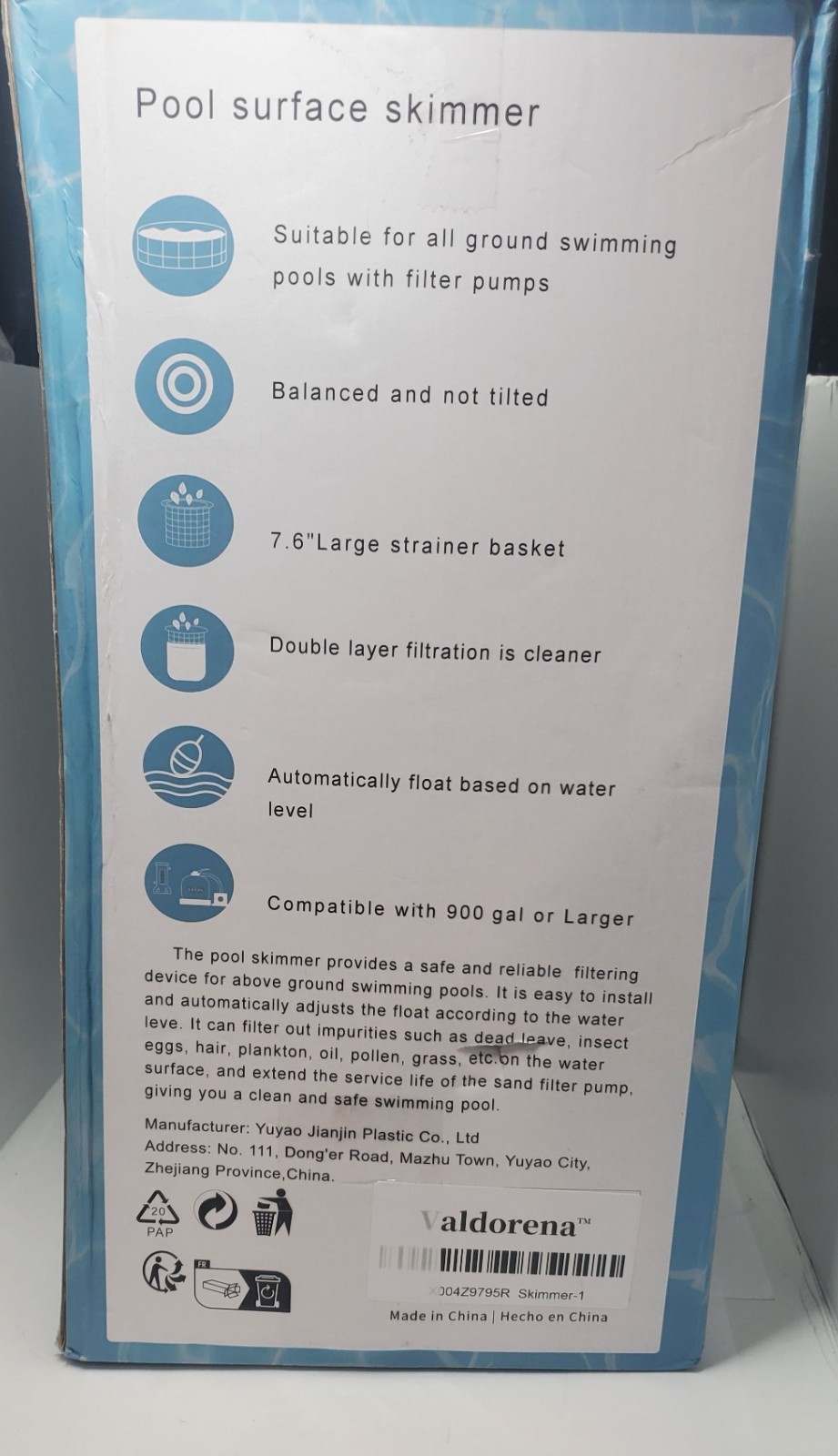 Above Ground Pool Skimmer,No Installation Required, no Adjustable Bracket Requir gallery